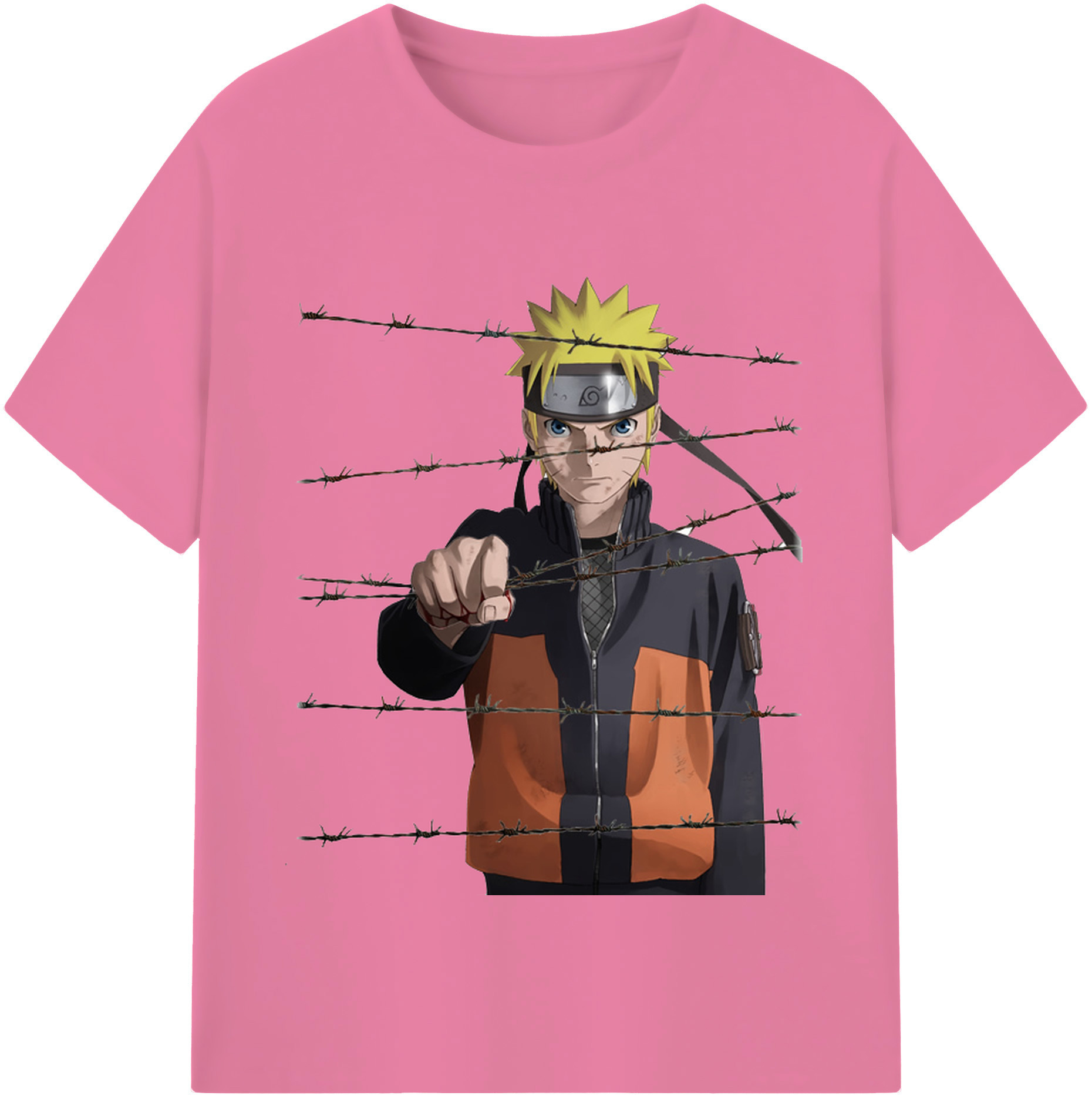 （画像用） NARUTO -ナルト- うずまき ナルト Uzumaki Naruto 綿100％半袖Tシャツ（フロントプリント）